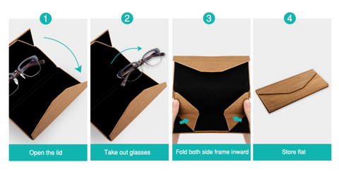 How to fold flyersetcinc Glasses Case